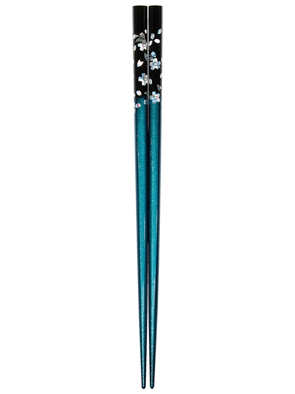 Tanaka chopsticks shop [Wakasa lacquered chopsticks] silver cherry blossom blue 22.5 cm