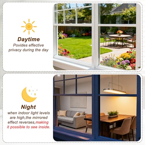 Película para ventana privacidad uxcell 31.5"x9.8 ft azul plata miniatura 5