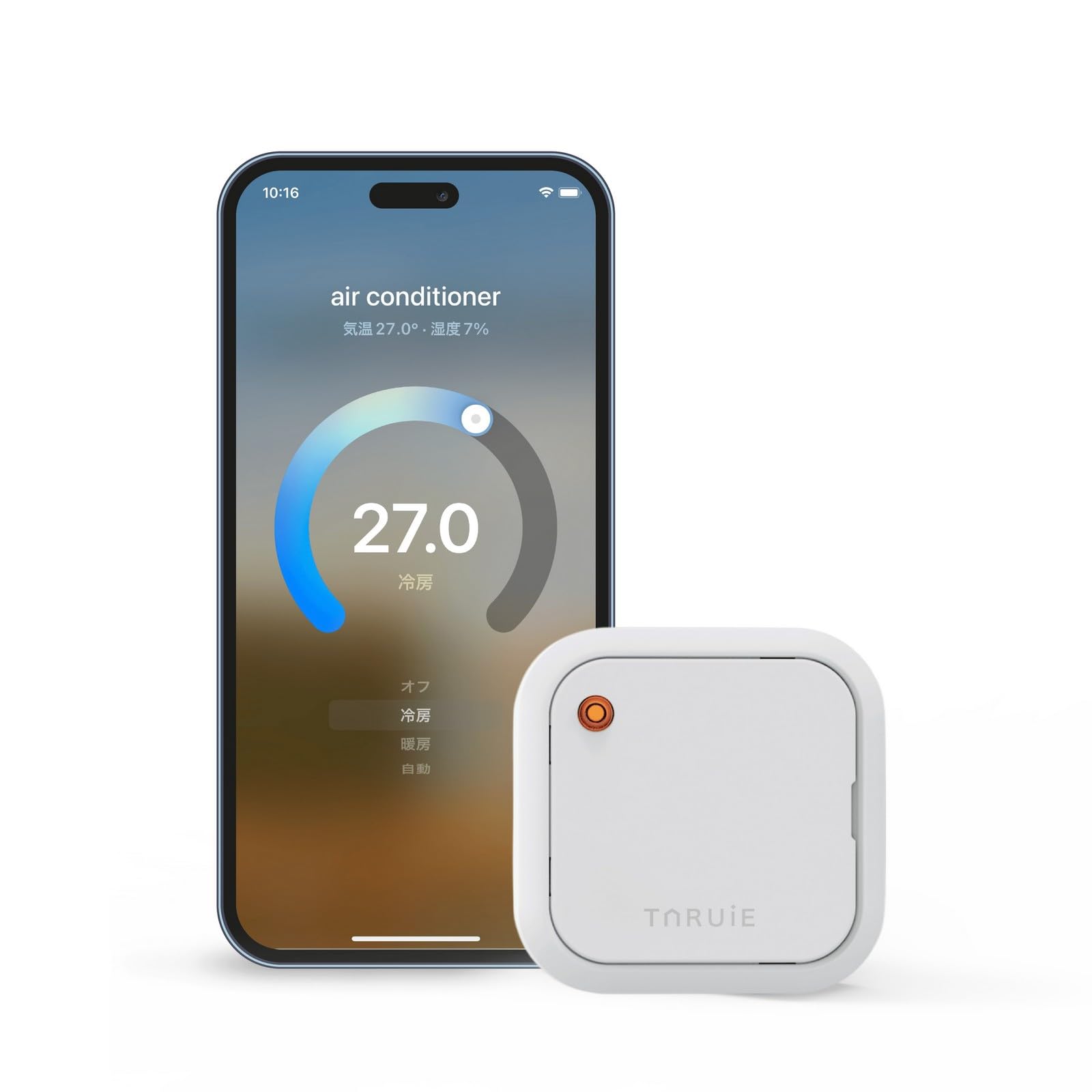 (タルイ) AC Remote スマートリモコン エアコン・暖房 遠隔操作 赤外線 電池式 温湿度センサー Matter対応