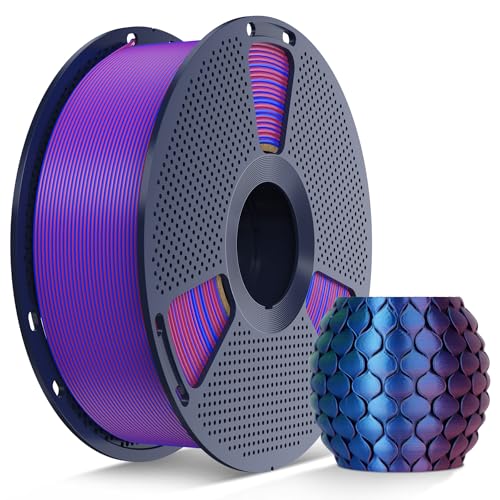 Image of SUNLU Silk Dual Color PLA Filament, 1KG, Silk Dual Color (Blue Red) | Silk PLA 3D Printer Filament 1.75mm, Neatly Wound Shiny Silk 3D Printer Filament, Dimensional Accuracy + /-0.02mm
