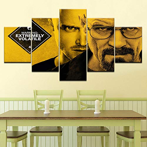 Tableau Breaking Bad prêt à accrocher 5 parties toile XXL