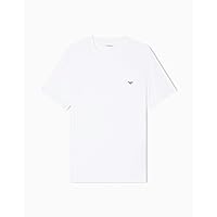 Emporio Armani T-Shirt Girocollo da Uomo Essential in Cotone, Bianca