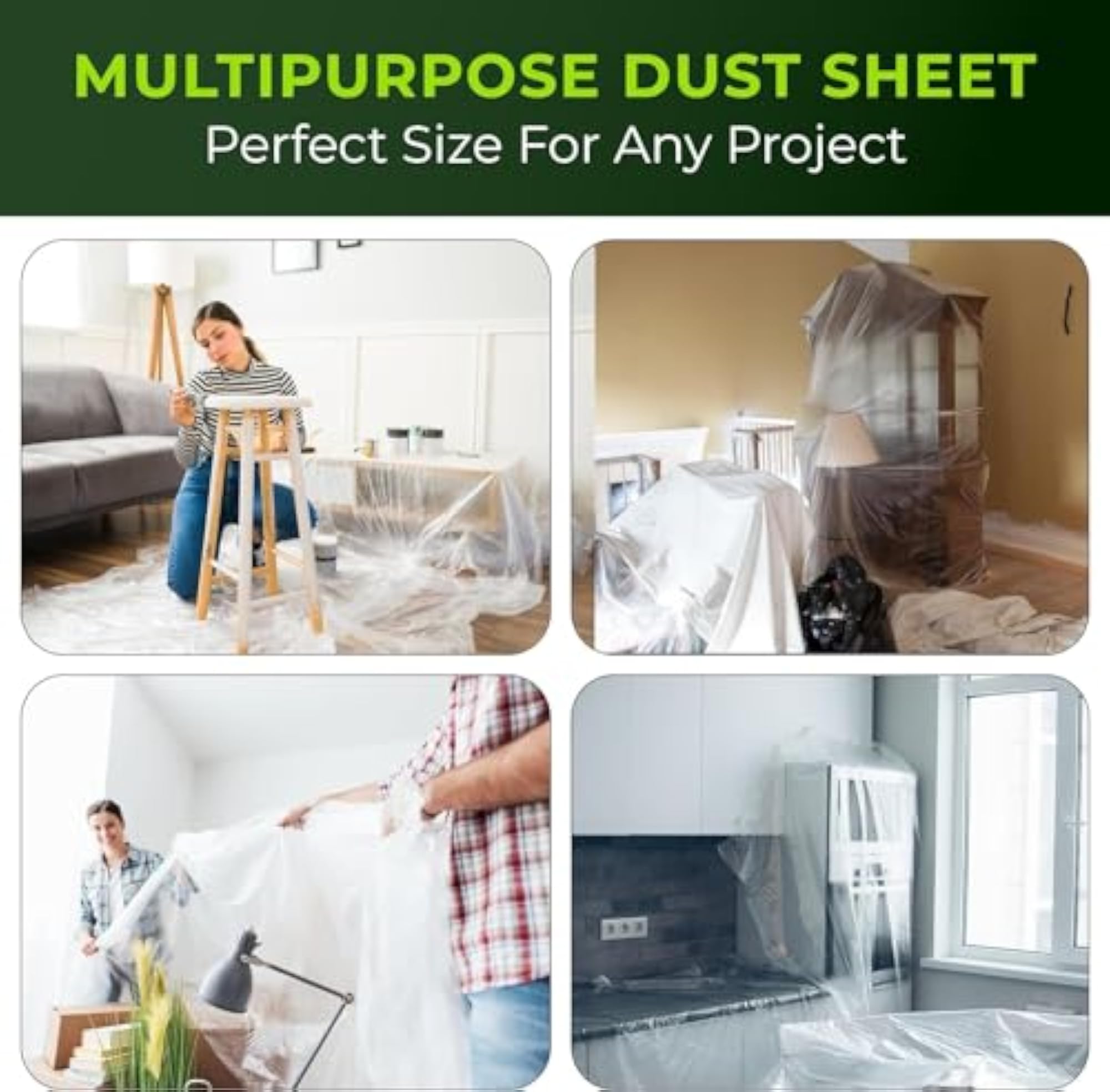 Multipurpose Plastic Dust Covering Protection Sheet