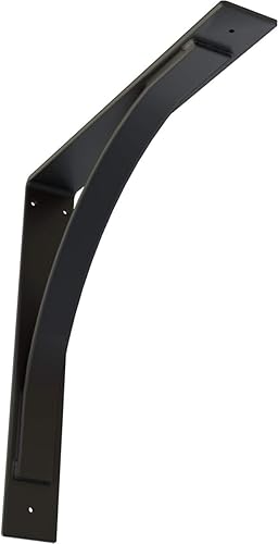 Vista 181 de Soporte de acero Morris de 3 pulgadas de ancho x 10 pulgadas de profundidad x 10 pulgadas de alto, con recubrimiento en polvo negro Negro