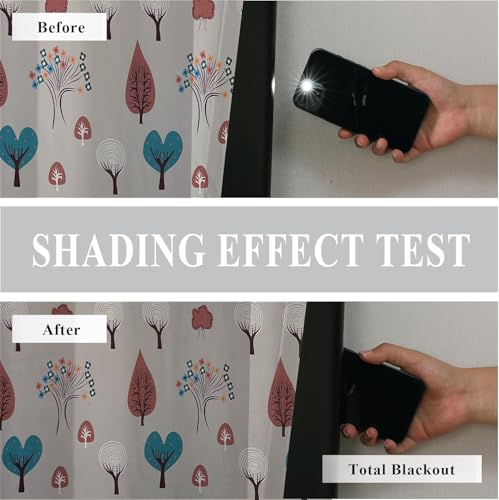 Image of BFAM Kids Blackout Curtains 9 feet Set of 1 - 100% Room Darkening, Thermal Insulated, Noise Reducing, Cute Animal & Rainbow Prints, Eyelet Curtains for Playroom, Bedroom & Nursery, Pack of 1 Curtain