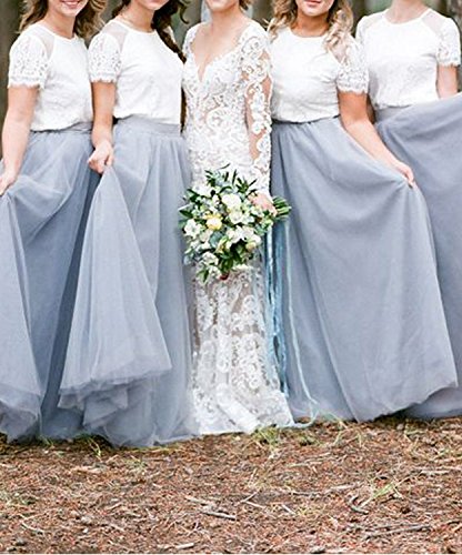 EllieHouse Womens Long High Waist Holiday Tulle Skirt PC223