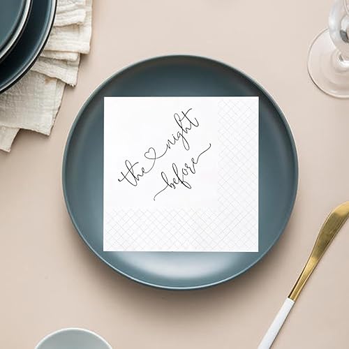 Miniatura 5 de Servilletas de cóctel de la noche antes del ensayo, suministros de fiesta de la noche anterior, servilletas de papel a granel para ensayo, cena,