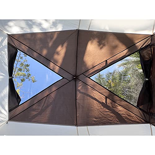 Ktt Instant Tent 6 Person,Large Family Cabin Tents,Automatic Pop Up Tent Build Quickly In 60S,2 Rooms,2 Top Windows,3 Doors And 3 Windows With Mesh,Waterproof,Big Tent For Outdoor,Picnic,Camping. #TOP5