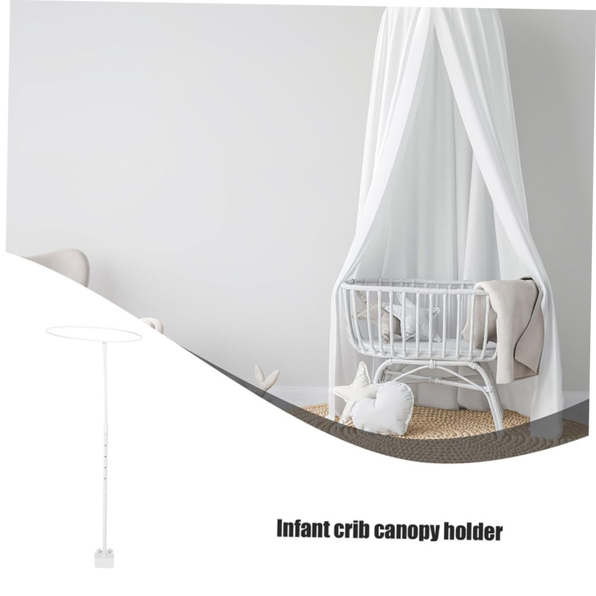 Genérico 2 Juegos Soporte Doble para Mosquitera Cuna Soporte de Hierro para Cuna Clip Firme para Cama Infantil Accesorios para Mosquitero Niña Fácil Instalación