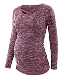 【Stilvorteile】: Dieses langärmelige Umstandsshirt besteht aus dicken Stoffen, die sich sehr gut zum Tragen im Herbst und Winter eignen, warm und atmungsaktiv.