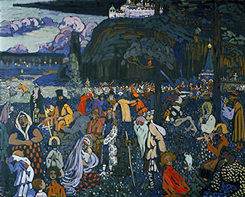 Impression d'art Kandinsky Das Bunte Leben sur toile de coton premium pour décoration murale