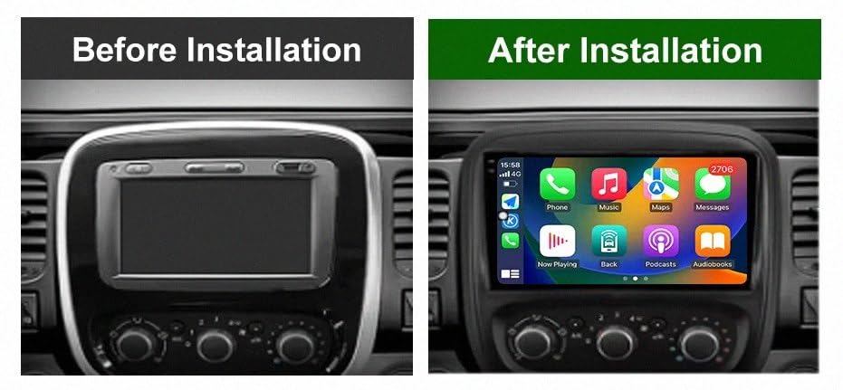 Estéreo de Automóvil 1G+32G con Mirror Link y Android Auto para Opel Vivaro B 6