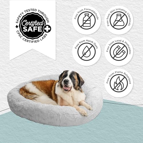 Image of Best Friends by Sheri Original Calming Donut Dog Bed, Gray, XL, 45 inch