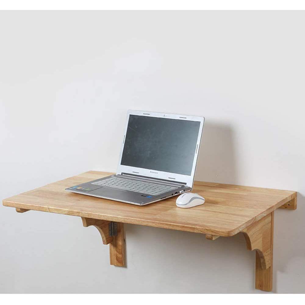 Bureau pliant en bois d'hévéa idéal pour optimiser l'espace de votre balcon