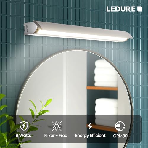 Image of LEDURE Prism 9W LED Mirror Light | 3-in-1 Color Changing Bathroom Vanity Mirror & Picture Wall Light | 2 Year Warranty | Cool White /Warm White /Natural White | Sleek Design | Pack of 20