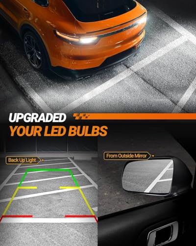 Image of SEALIGHT 921 LED Bulbs Reverse Light 6000K White T15 Backup Light, 1200% Super Bright 912 W16W 906 904 902 922 921 LED Light Bulb for Tail Light Bulb (2PCS)