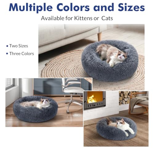 Image of ZEXSAZONE Winter Cozy Comfortable Dog Bed, Washable and Soft Mattress of Dog Bed for All Seasons Summer Winter pet Bed (cat Bed Grey) Faux Fur