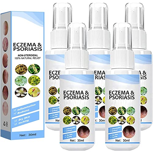 Spray de traitement du psoriasis à base de plantes pour eczéma - Brume apaisante pour soulager le psoriasis - Soulage les démangeaisons de la peau - Aide à apaiser la peau