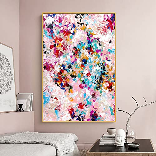 Peinture florale moderne colorée pour décoration murale de salon