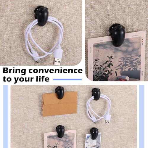 Fullhawl 50 Pcs Cubicle Clips Fabric Panel Cubicle Accessories Fabric Partition Panel Wall Clip Office Photos Wall for Notes Memos Standard Size (Black)