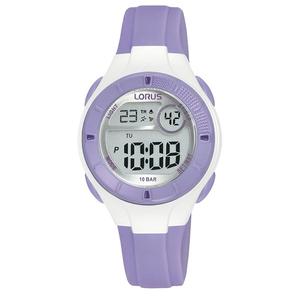 Lorus Unisex-Kids Digital Quartz Watch with Silicone Strap R2347PX9