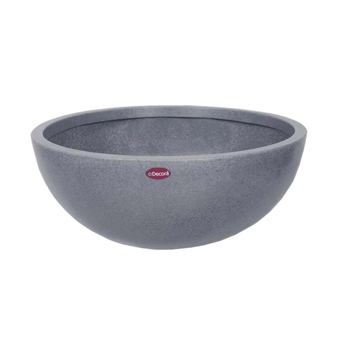 Decora Bowl Tropic Pot (Stone Grey)(Small)(BT18)(Without Drainage Hole) || Pots for Plants Polymer || Lightweight || Indoor-Outdoor || Non-Breakable || Non-Fading || (B0BTVZWGT5) Amazon Price History, Amazon Price Tracker