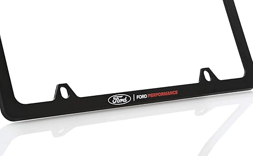 Miniatura 3 de Ford Rendimiento UV Impreso Negro Plástico Delgado Borde Placa Marco Titular 4 Agujero