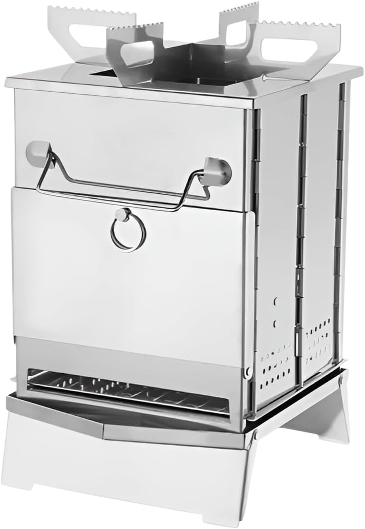 [lalarimi]【コンパクト焚き火台 折りたたみ式】ステンレス製 軽量2.5kg ソロキャンプ 焚き火料理 アウトドアレ 簡単組