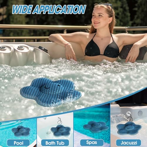 MTWEAR Hot Tub Scum Absorber, Hot Tub Accessories，Hot Tub Scum Sponge for Hot Tub Oil Absorbing Sponge for Hot Tub Skimmer, Hot Tub Sponge Scum Remover (Flower) — view 4