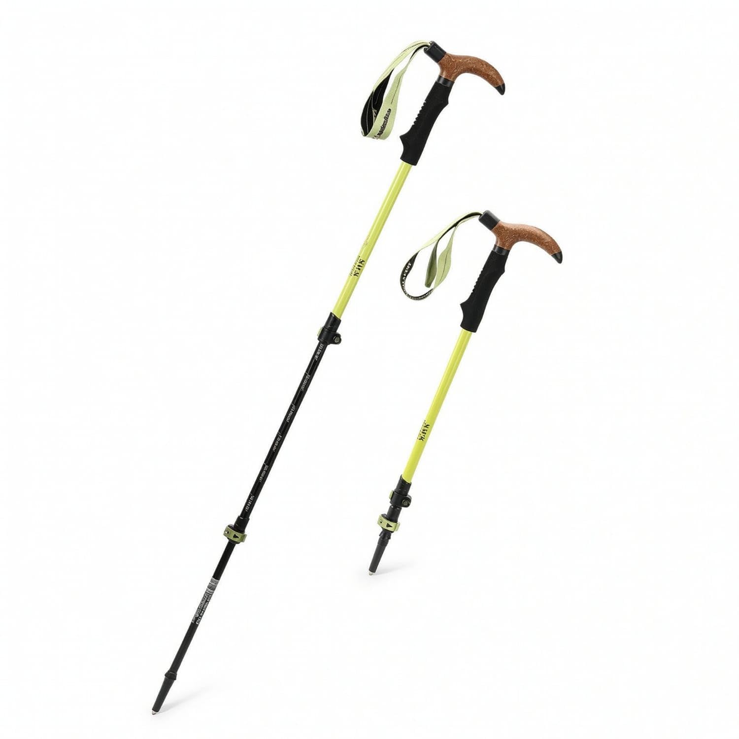 Telescopic Trekking Pole with T-Handle Adjustable Hiking Stick with EVA Grip Lightweight Collapsible Trekking Poles Aluminum 7075 for Hikers, Trekkers, Walkers, Mountaineering, Green-image-34