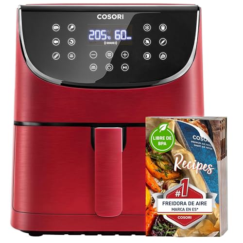 Cosori Freidora de Aire Duradera 5,5L Air Fryer 1700W, Tecnología Rapid Air, 55% Menos Energía, 13...