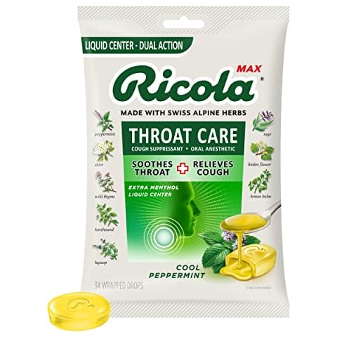 Ricola Max Cool Peppermint Throat Care Drops Cover