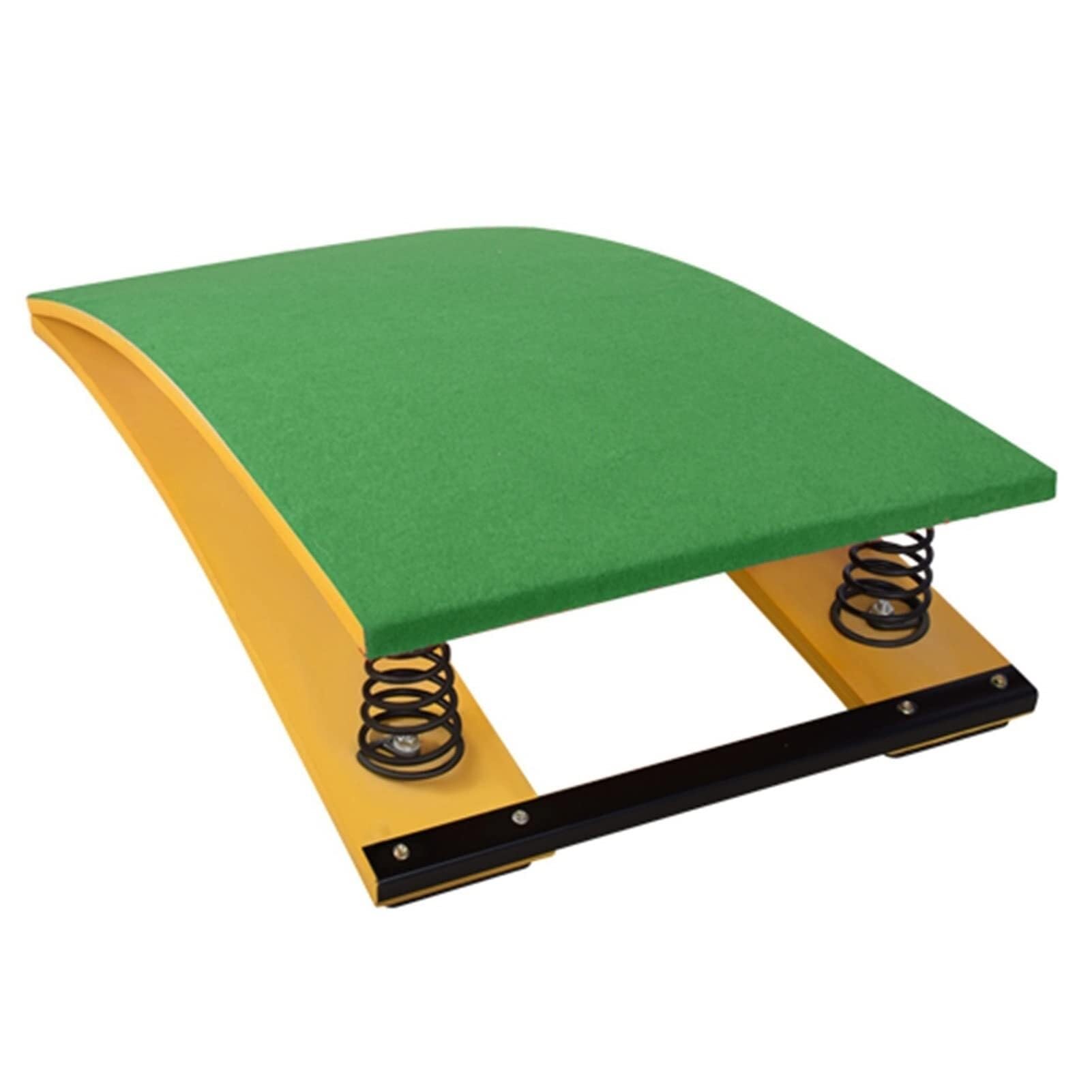 Trampolino da Ginnastica, Trampolino in Legno Duro con 2 Molle Elastiche Alte