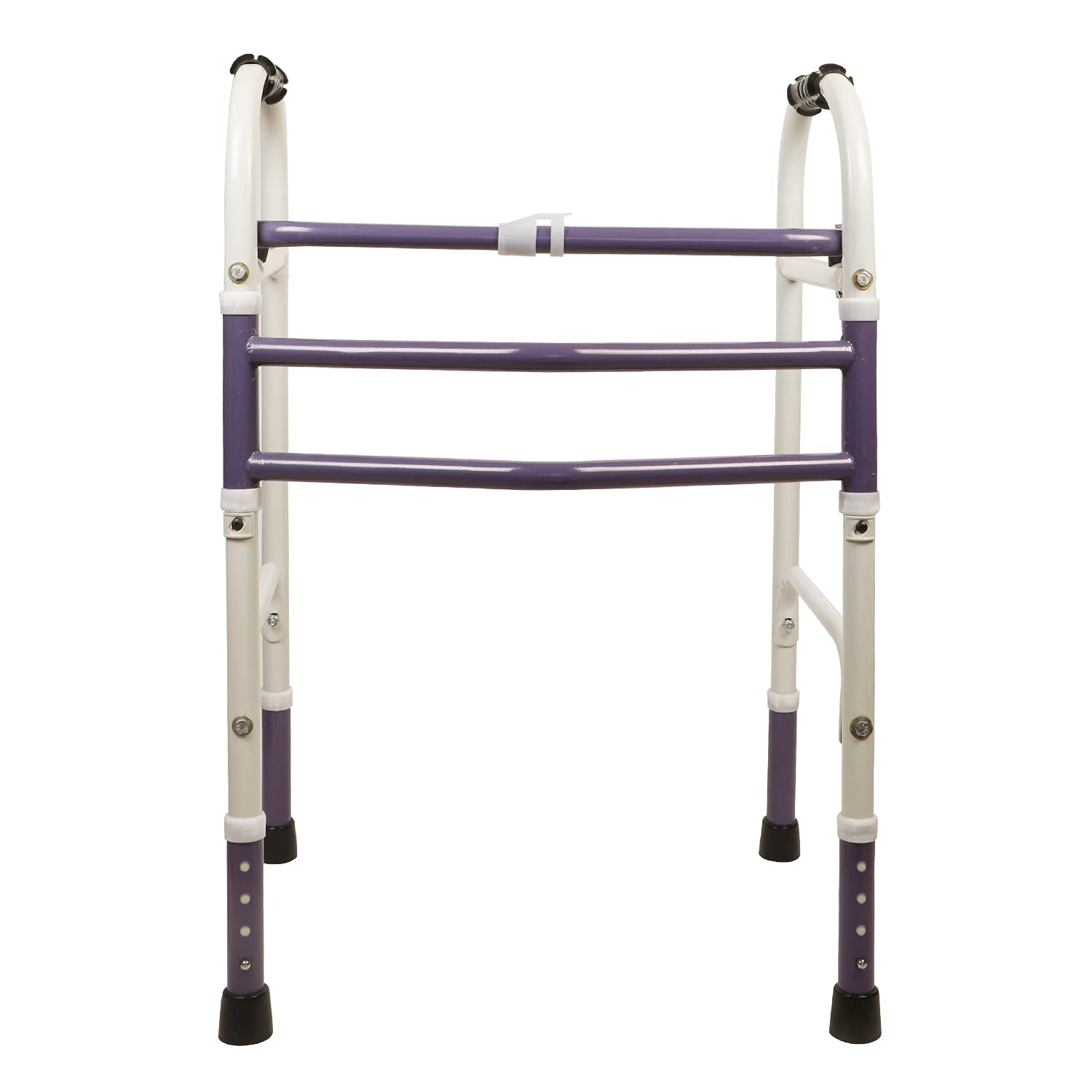 SONVI SURGICAL® Portable Light Weight Height Adjustable Foldable Walker for Men Women Adults Patients & Old age People Made in India (Color-Purple)