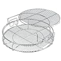 5 Piece Replacement Kit for Big Green Egg XL, Rack for Eggspander 5 Piece Kit Conveggtor Basket 304 Stainless Steel Grill Stack Rack with Removable Cooking System Expander Rack