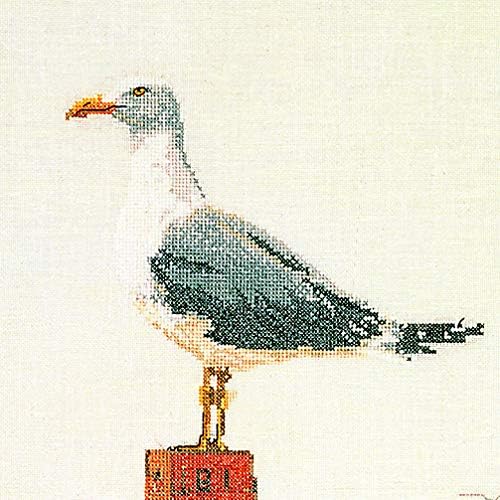Thea Gouverneur, Counted Cross Stitch Kit, Seagull, Linen, 32 Count, Embroidery Kit for Adults - Image 3