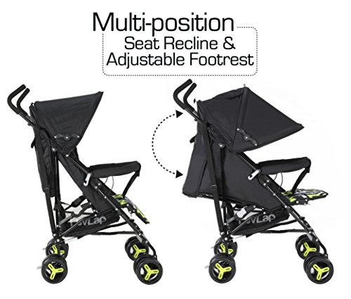 Image of Luvlap Joy Stroller Buggy - Printed Black
