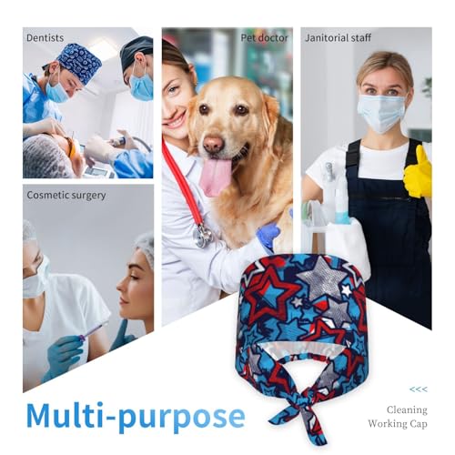Image of Unisex Adjustable Surgical Sweatband - Elastic Bandage Cap - Scrub Caps for Nurse Working Cap