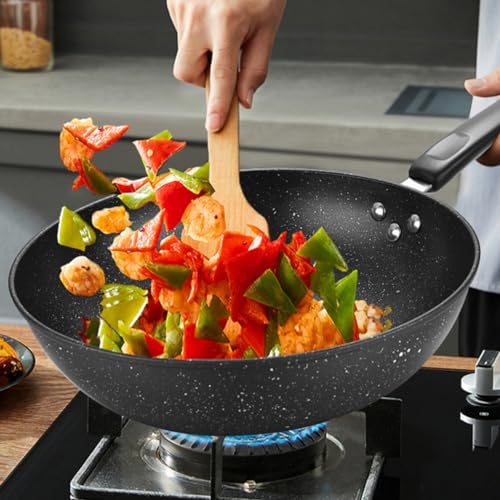 Wok Tradicional de Piedra Maifan con Antiadherente y Fondo Grueso miniatura 4