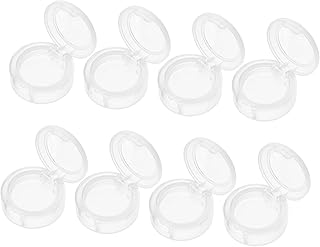 COOPHYA 8 Pçs Caixa Vazia Sombra De Olho Caixa Amostra Recipientes Caso Sombra Recipientes Vazios Com Tampas Pote Sombra Batom Sombra Suprimentos Iluminador Abs Branco Viagem