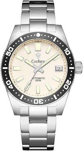 CADISEN Reloj automático para hombre mecánico NH35 movimiento impermeable de cristal de zafiro casual relojes de negocios
