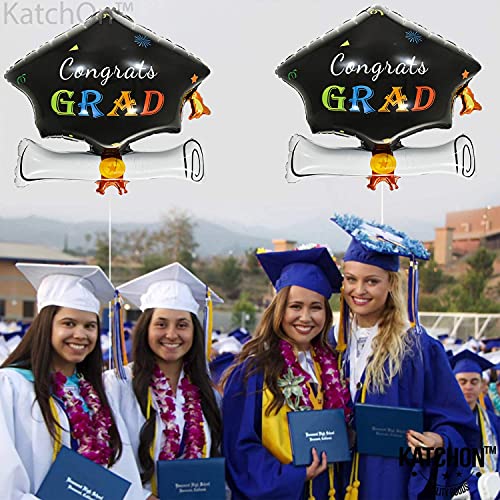 Image of Graduation Balloons Class of 2026 - Big 24 Inch, Graduation Decorations 2026 | Graduations Cap Balloons, Graduation Hat Balloons, Graduation Party Decorations 2026 | Congrats Grad Balloons, KatchOn