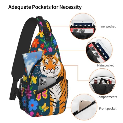 Mochila tipo sling para mujer y hombre, viaje y trekking miniatura 5