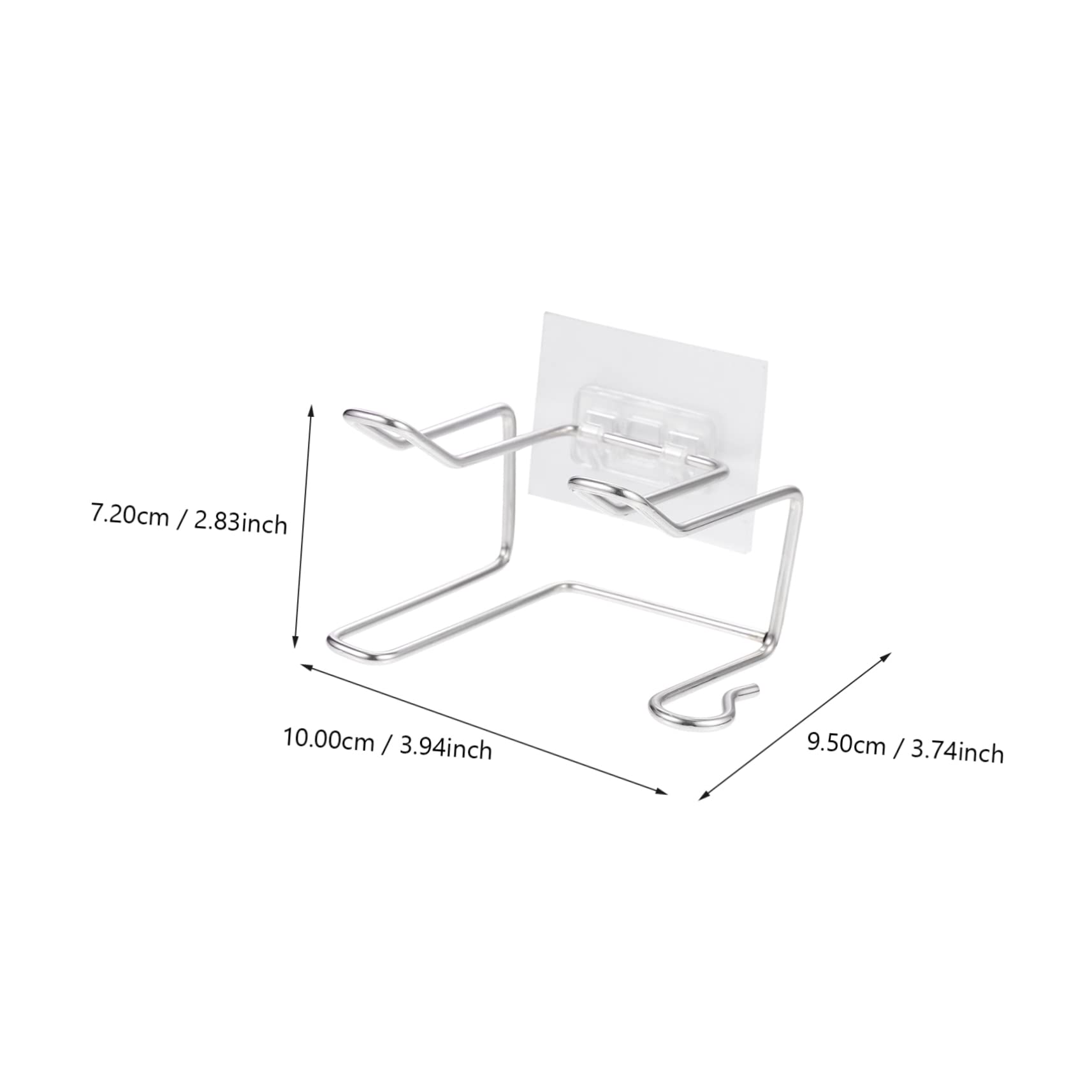 FOMIYES Hair Dryer Storage Holder Stylish Stainless Steel Wall-mounted Rack Set