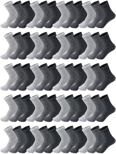 Tarpop 100 Pairs Bulk Mens Socks – Moisture Wicking Ankle Socks