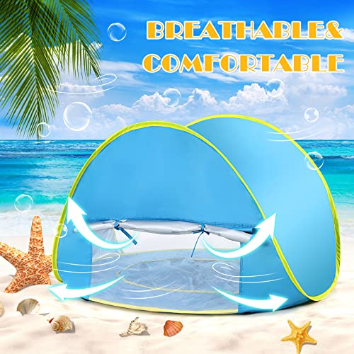 Tienda de campaña de playa para bebé, tienda con piscina para bebé, protección UV, refugio solar desplegable para playa