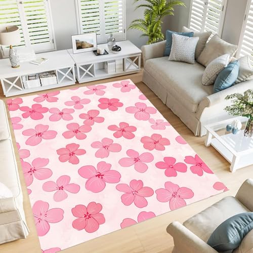 Tapis fleurs de cerisier design élégant moquette 150x210 - 2