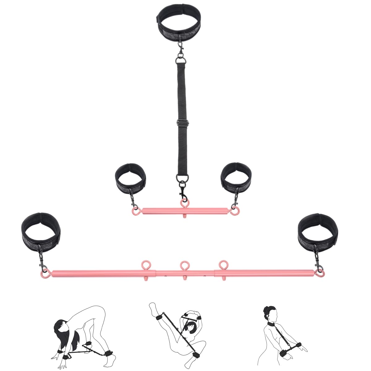 Adjustable Gold Bondage Bar BDSM main image 1