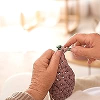 Vista 3 de Gancho de ganchillo de gran tamaño de 0.394 in, aguja de ganchillo larga QLRFFLJOY de metal, herramientas de tejido de hilo para tejer mantas