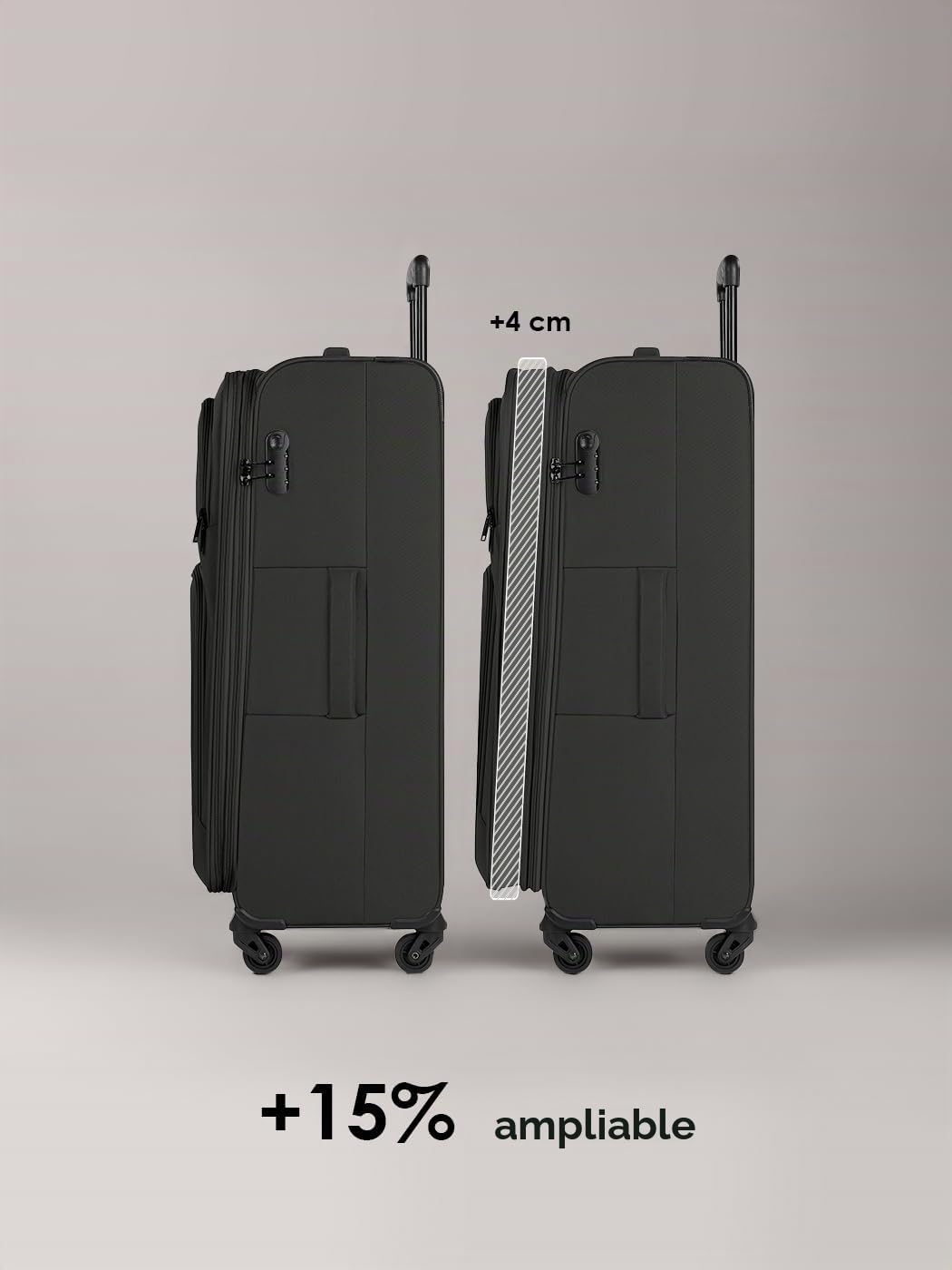 SMARTBOX Artículo básico Edición 04, Negro , Kofferset (3-teilig) erweiterbar